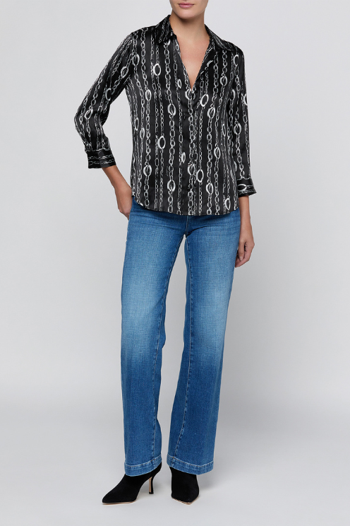 Dani 3/4 Sleeve Blouse - Cable Chain