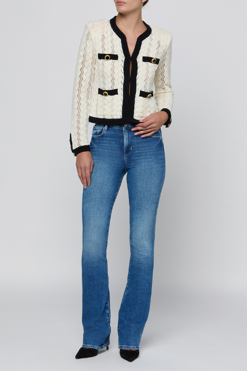 Zephyra Cont Pointelle Cardi