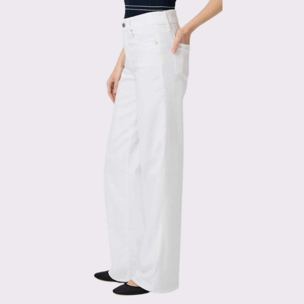 Paige Sasha Crisp White Wide Leg Jean