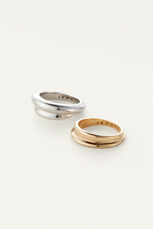 Lennon Two-Tone Ring Set