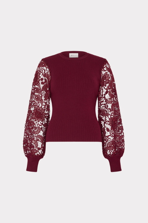 Josette Lace Sleeve Sweater
