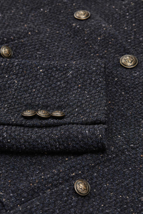Cropped Wool Blend Jacket