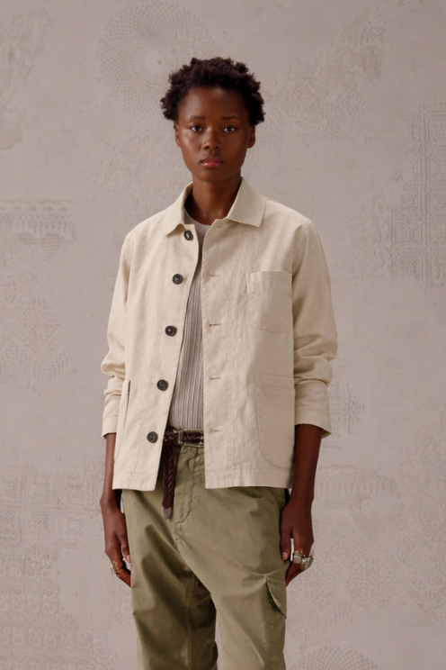 Panama Linen-Cotton Gabardine Jacket