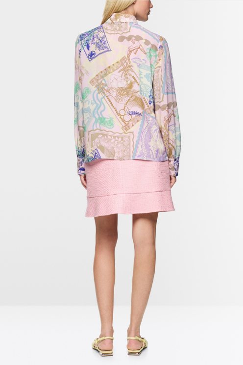 Pastel Stamp Print Blouse