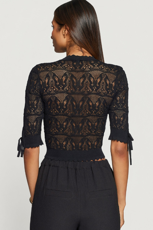Mia Butterfly Pointelle Cardigan