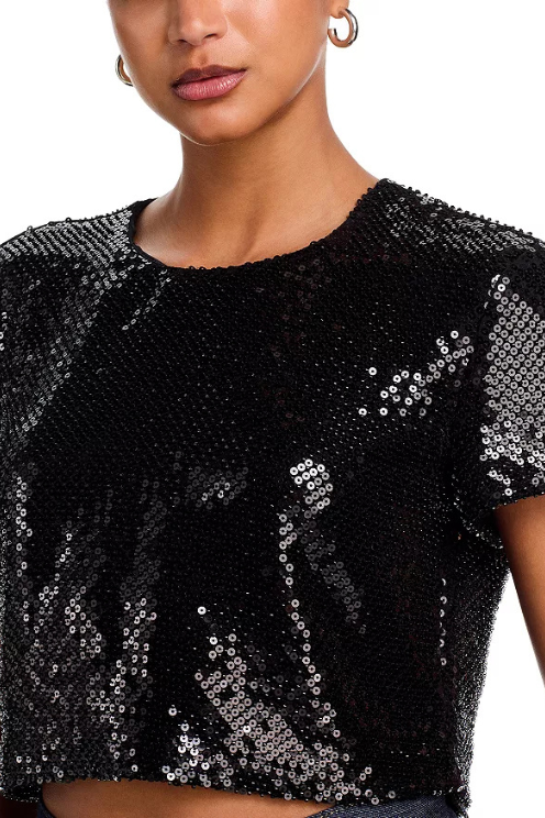 Sequin Flutter Top