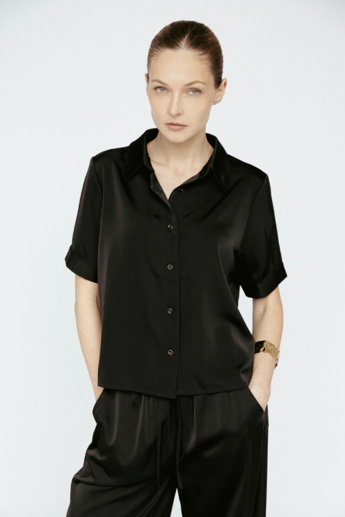 Butter Satin T-shirt Blouse