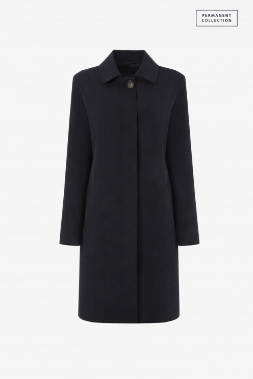 Europa Black Technical Overcoat