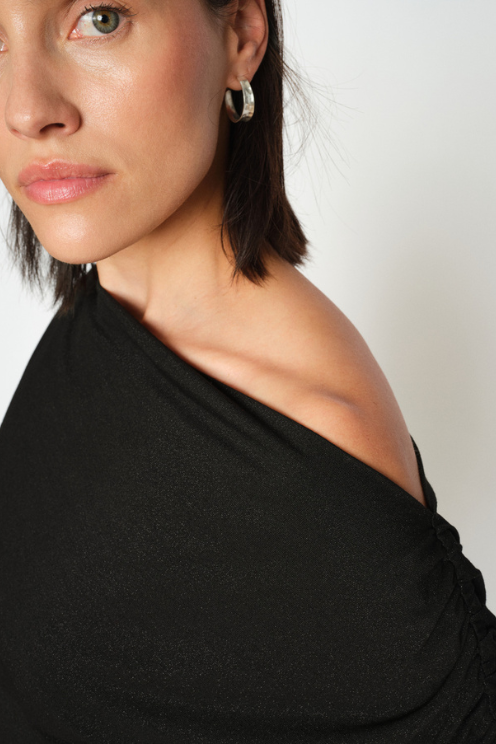 Shimmering Off-Shoulder Top