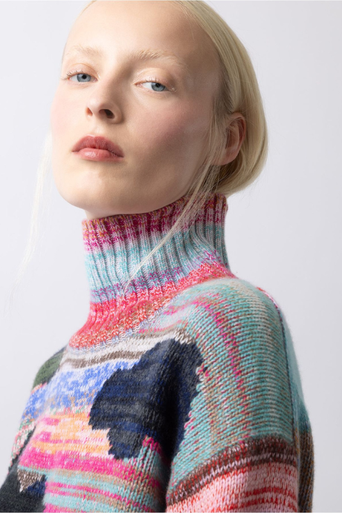 Intarsia Landscape Sweater