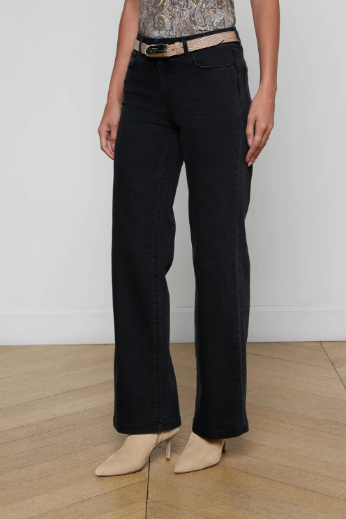 Scottie Wide-Leg Jean - Washed Black
