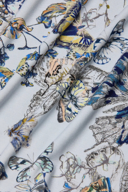 Ressi Fitted Tee - Watercolour Butterfly