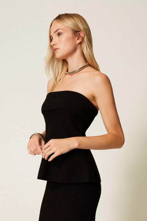 Knit Top with Godet