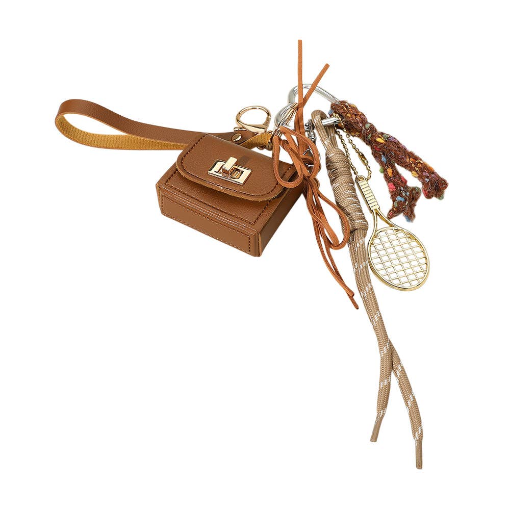 Whimsical Mixed Brown Mini Purse Bag Charm