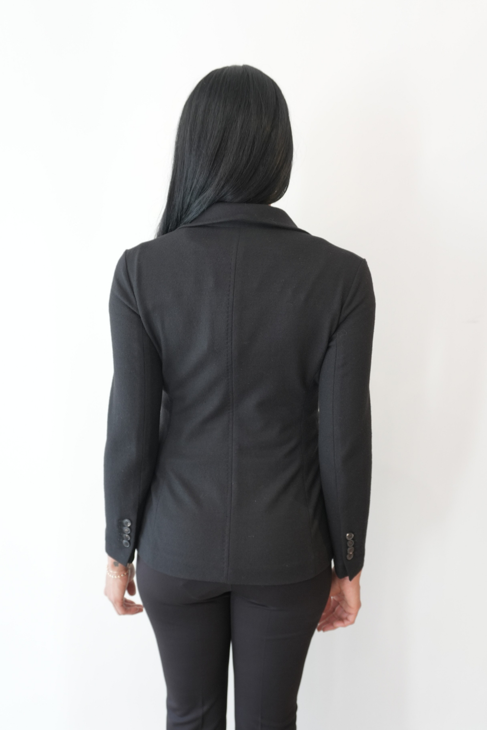 Single-breasted Notched Lapel Blazer