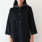 Black Wool Hooded Coat