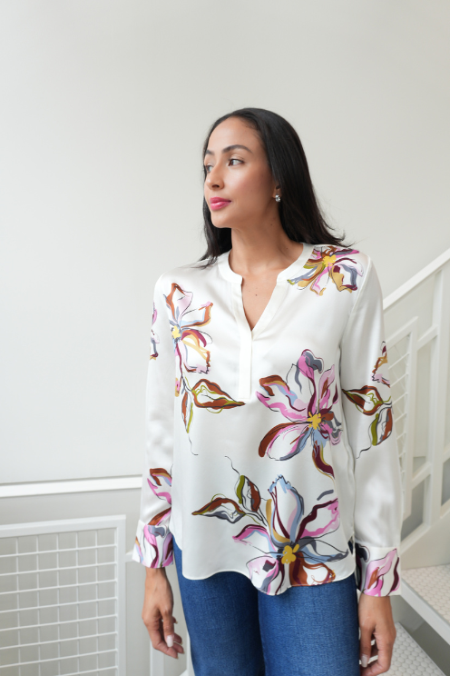 Silk Bloom Blouse