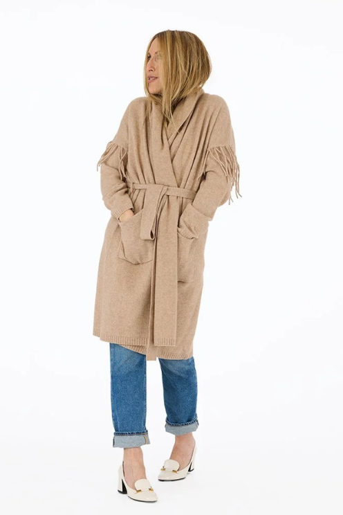 Cali Fringe Cardigan Coat
