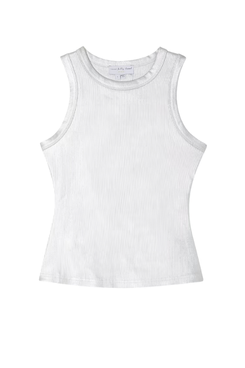 Never Fully Dressed Metallic Ribbed Tank
