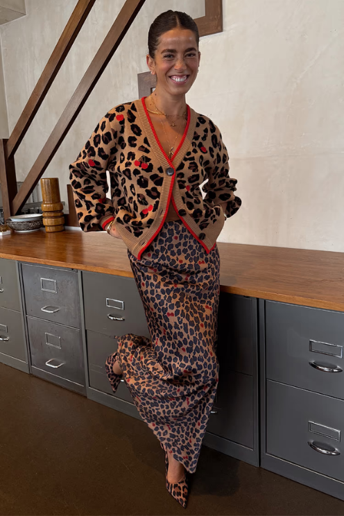 Never Fully Dressed Cherry Leopard Cardigan