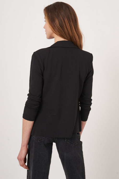 Modal-Cotton French Terry Sweatshirt Blazer