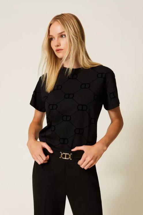 Logo Flock Print Tee