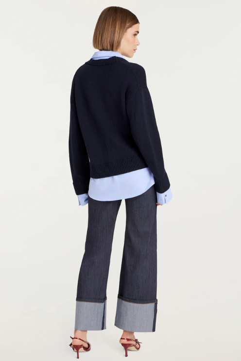 Megan Navy Pullover