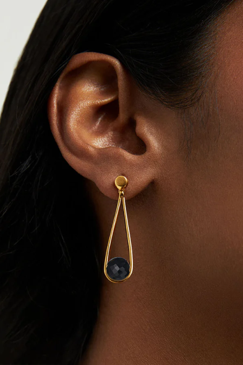 Mini Ipanema Earrings Black Onyx