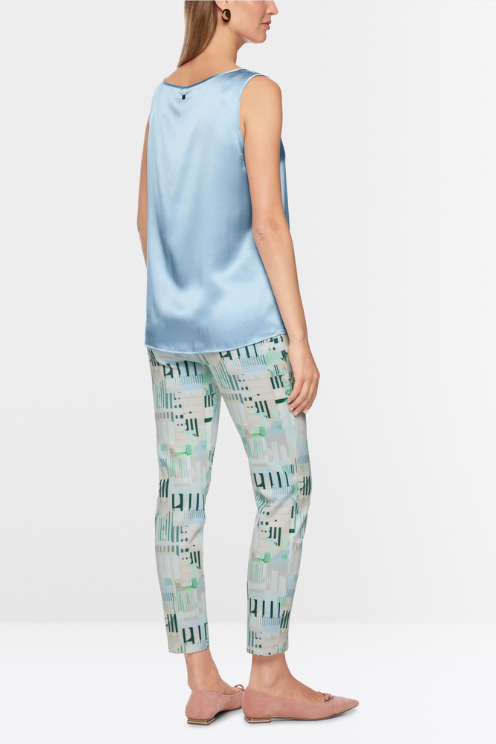 Silk Top with Round Neckline