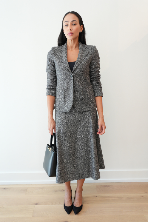 Single Breasted Tweed Blazer