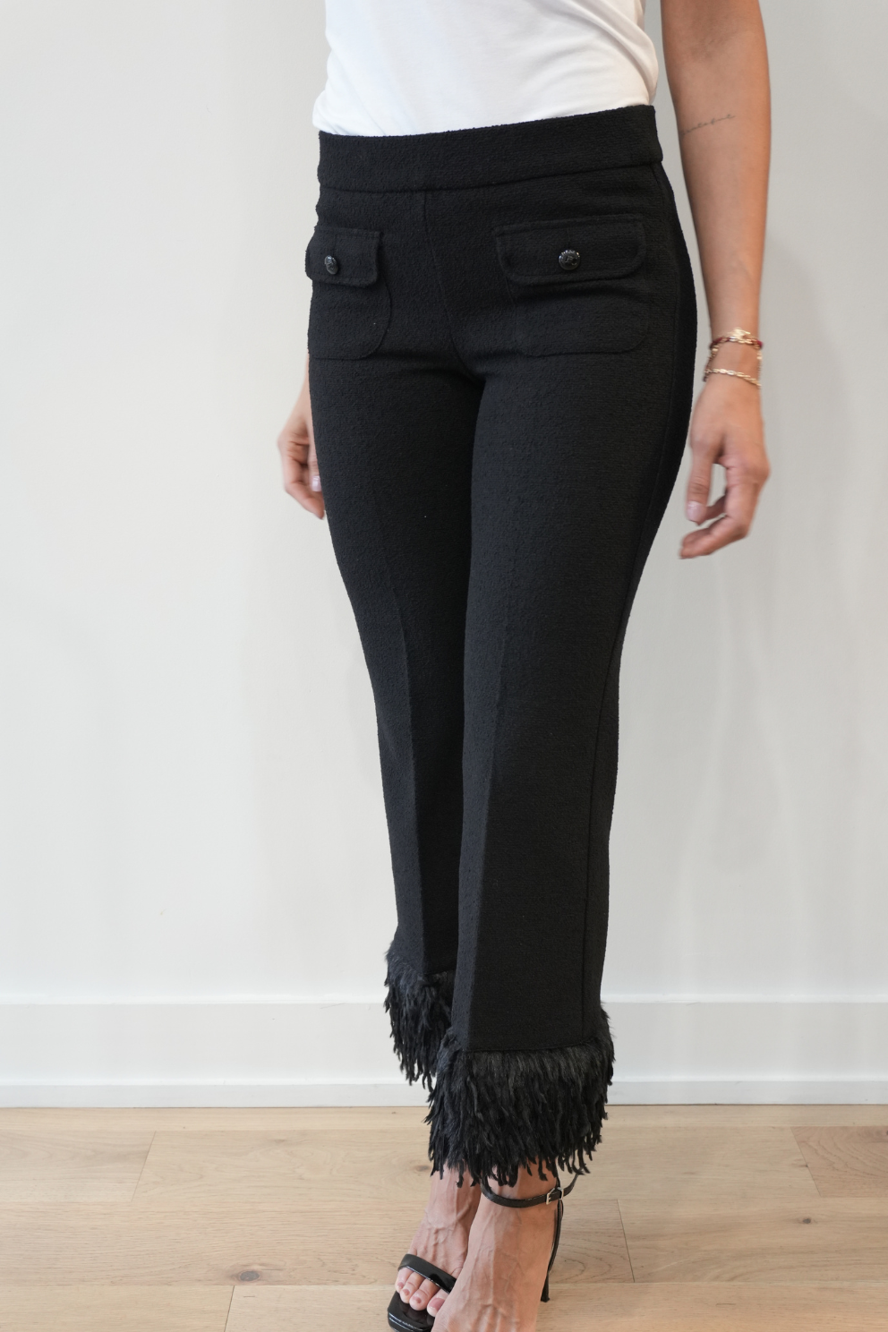 Faith Feather Trim Trousers