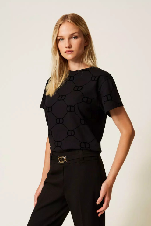 Logo Flock Print Tee