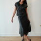 Faux Leather Midi Skirt
