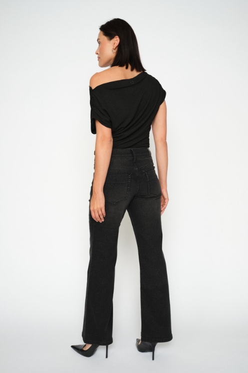 Shimmering Off-Shoulder Top