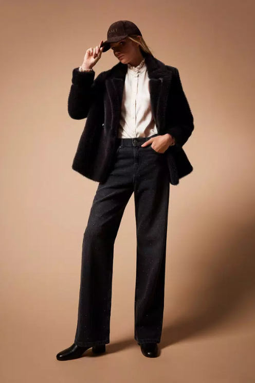 Black Rhinestone Jeans