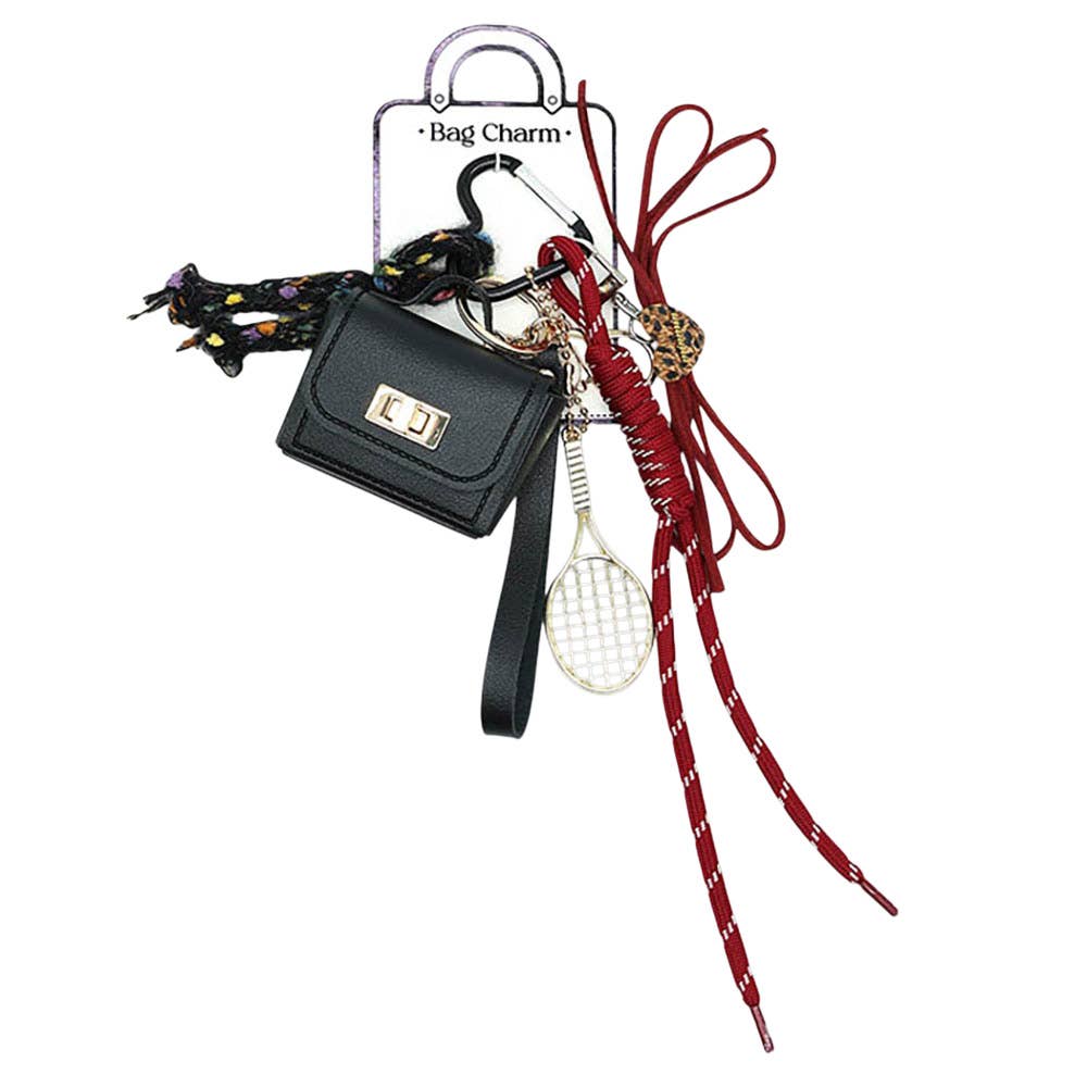 Whimsical Mixed Black Mini Purse Bag Charm