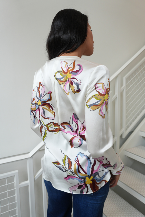 Silk Bloom Blouse