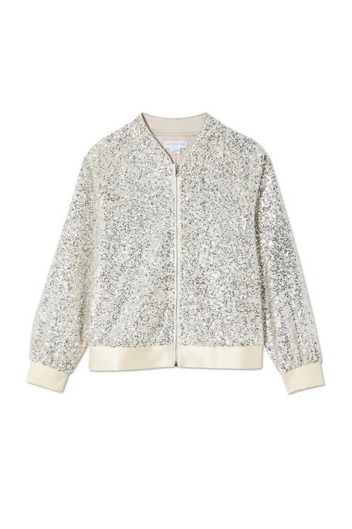 Never Fully Dressed Sequin Bomber Jakcet