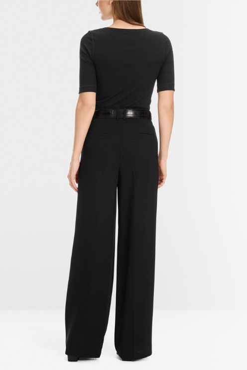 Round - Collar Shirt With Short Sleeves