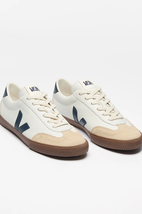 Volley Leather White Nautico Bark