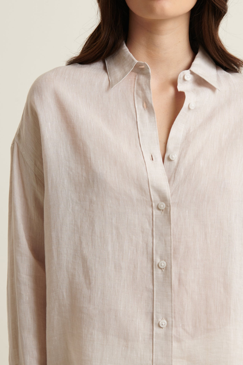 Linen BF Shirt in Zen