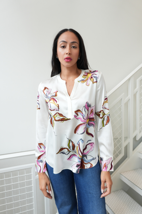 Silk Bloom Blouse