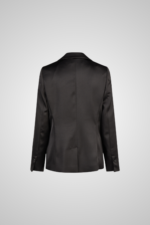 Satin Single-Breasted Blazer
