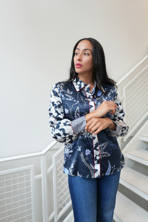 Foliage Print Blouse