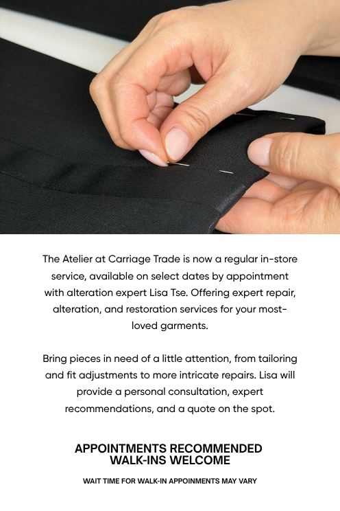 The Atelier Pop-Up | Alterations & Repairs