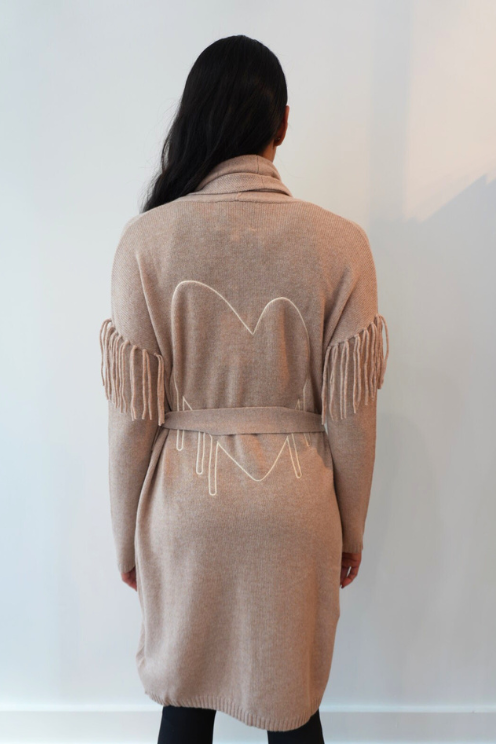 Cali Fringe Cardigan Coat