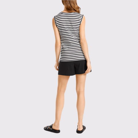 Marc Cain Striped Top with Print