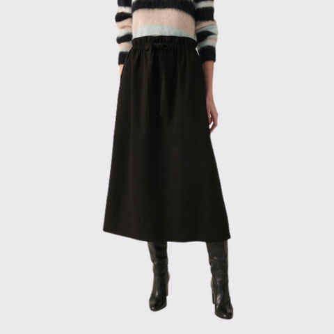 Introducing the Lara Skirt by Ba&sh. This piece is perfect for those seeking a classic piece for a timeless look. Featuring a midi-length cut to give you a sophisticated and elegant aesthetic. This skirt can be styled with a comfortable sweater to keep you warm during the cooler fall days!