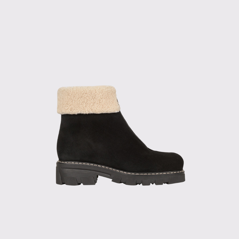 La Canadienne Abba Shearling Lined Suede Bootie