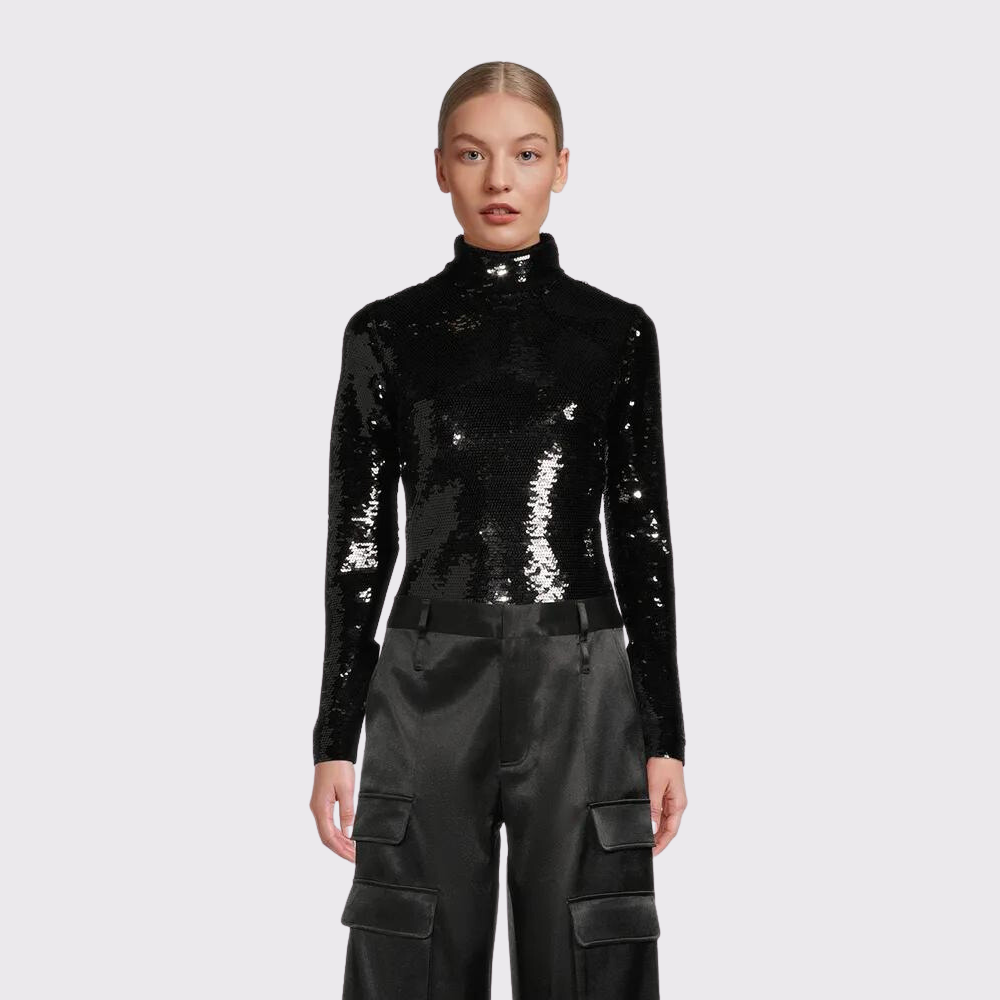 Frame Noir Sequin Turtleneck